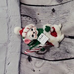 Annalee 6”Peppermint Twist Mouse NWT Xmas decor